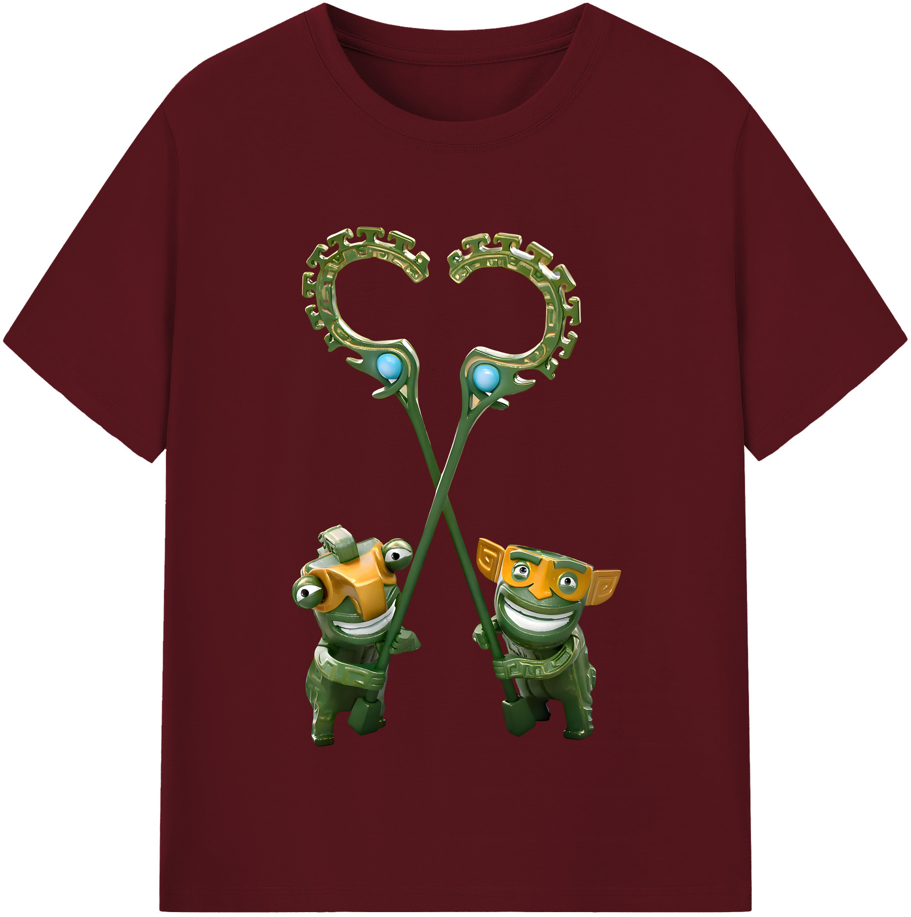 （画像用） Ne Zha 2 ナタ 魔童の大暴れ 綿100％半袖Tシャツ（フロントプリント）